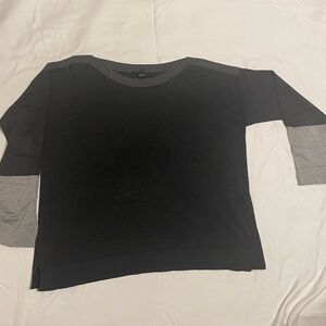 Eileen Fisher women’s Black and Gray Long Sleeve Tee